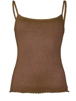 100% Bio Baumwolle Träger-Top ARIA S/S gerippt Pflanzenfarbe Madiva Ecofuture®