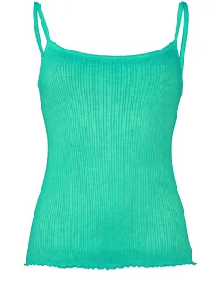 100% Bio Baumwolle Träger-Top ARIA S/S gerippt Pflanzenfarbe von Madiva Ecofuture®