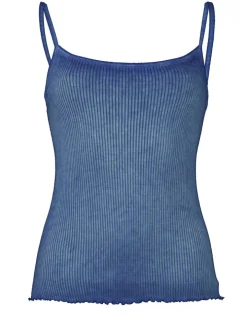 100% Bio Baumwolle Träger-Top ARIA S/S gerippt Pflanzenfarbe von Madiva Ecofuture®