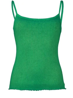 100% Bio Baumwolle Träger-Top ARIA S/S gerippt Pflanzenfarbe von Madiva Ecofuture®