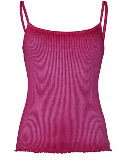 100% Bio Baumwolle Träger-Top ARIA S/S gerippt Pflanzenfarbe von Madiva Ecofuture®