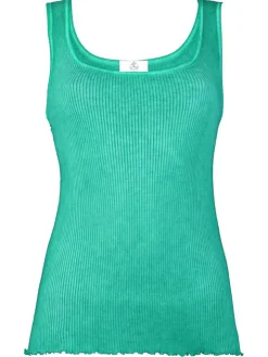 100% Bio Baumwolle Unterhemd ARIA S/L gerippt Pflanzenfarbe Madiva Ecofuture®