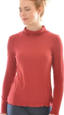 100% Bio Bouretteseide ROLLKRAGEN SHIRT von Alkena