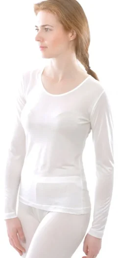 100% Bio-Seide LANGARM SHIRT uni von Alkena