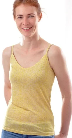 100% Bio-Seide SPAGHETTI-TOP bedruckt von Alkena