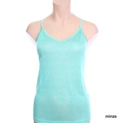 100% Bio-Seide SPAGHETTI-TOP bedruckt zart von Alkena