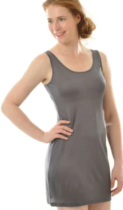 100% Bio-Seide TRÄGER UNTERKLEID uni von Alkena