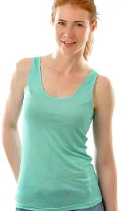 100% Bio-Seide TRÄGERTOP bedruckt von Alkena