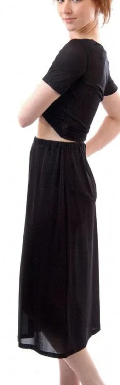 100% Bio-Seide UNTERROCK LANG uni von Alkena