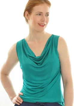 100% Bio-Seide WASSERFALL TOP Interlock uni von Alkena