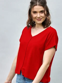 100% Bouretteseide Kurzarm Top von Kokon Zwo