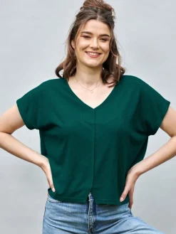 100% Bouretteseide Kurzarm Top von Kokon Zwo