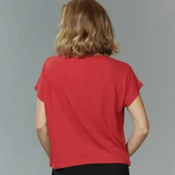 100% Bouretteseide Kurzarm Top Kokon Zwo