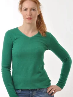 100% Bouretteseide LANGARM SHIRT uni von Alkena