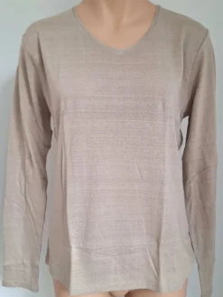 100% Bouretteseide LANGARM V-SHIRT Alkena