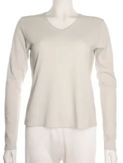 100% Bouretteseide LANGARM V-SHIRT Alkena