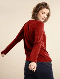 100% Bouretteseide RUNDHALS SHIRT bunt Kokon Zwo