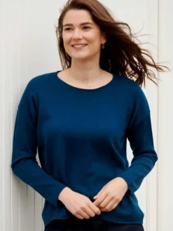 100% Merinowolle kbT Feinstrick Boxy-Pullover von Kokon Zwo