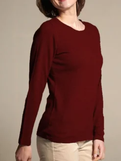 100% Merinowolle kbT Feinstrick Long-Pullover Kokon Zwo