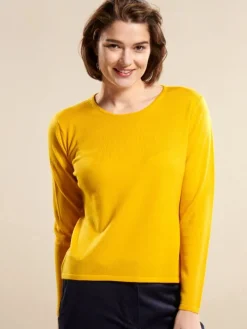 100% Merinowolle kbT Feinstrick Pullover uni Kokon Zwo