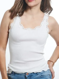 70% Seide 30% Bio-Baumwolle kbA TRÄGERTOP RIPP Basic Kokon Zwo