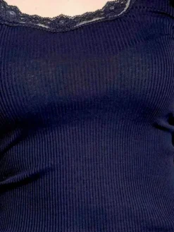 70% Seide 30% Bio-Baumwolle kbA TRÄGERTOP RIPP Basic Kokon Zwo