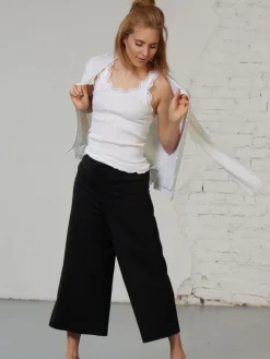 70% Seide 30% Bio-Baumwolle kbA TRÄGERTOP RIPP Kokon Zwo