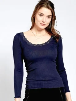 70% Seide 30% Bio-Baumwolle kbA LANGARMSHIRT gerippt uni Kokon Zwo