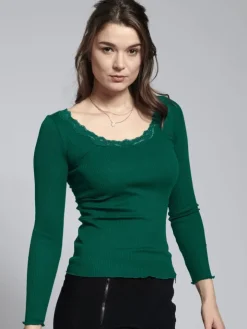 70% Seide 30% Bio-Baumwolle kbA LANGARMSHIRT gerippt uni Kokon Zwo