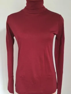 55% Seide 45% Wolle ROLLKRAGEN-SHIRT wärmend von Alkena