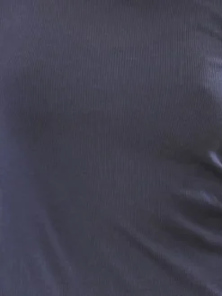 55% Seide 45% Wolle V-SHIRT LANGARM gerippt von Alkena