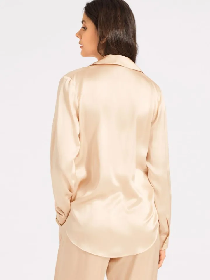 100% Seide Bluse TOI MON AMOUR Uni Farben von Aubade