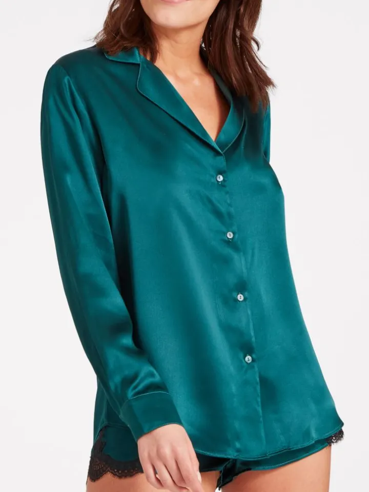 100% Seide Bluse TOI MON AMOUR Uni Farben von Aubade