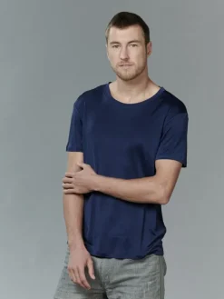 100% Seide Herren T-Shirt Kokon Zwo