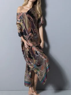 100% Seide Kaftan MILANO BLACK von Eva B. Bitzer