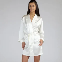 100% Seide Kimono MASPALOMAS uni von Gattina