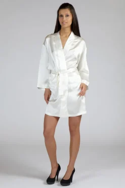 100% Seide Kimono MASPALOMAS uni von Gattina