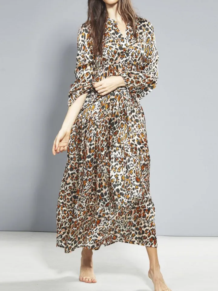 100% Seide Kleid lang LEONISSIMA von Eva B. Bitzer