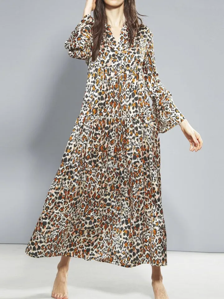 100% Seide Kleid lang LEONISSIMA von Eva B. Bitzer