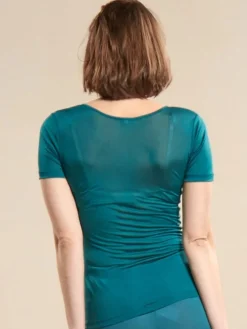 100% Seide KURZARM SHIRT bunt von Kokon Zwo