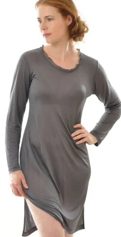 100% Seide LANGARM NACHTHEMD von Alkena