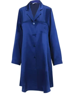 100% Seide Langarm Sleepshirt KLASSIK SATIN von Eva B. Bitzer