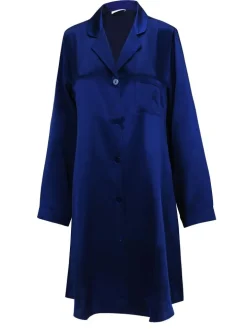 100% Seide Langarm Sleepshirt KLASSIK SATIN von Eva B. Bitzer