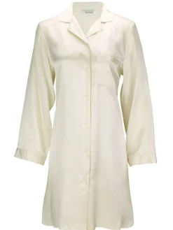 100% Seide Langarm Sleepshirt KLASSIK SATIN von Eva B. Bitzer