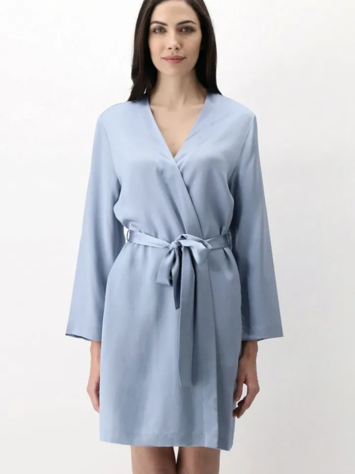 100% Seide Morgenmantel CLASSICO von Luna di Seta