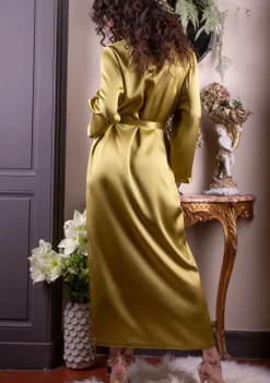 100% Seide Morgenmantel lang LAURIAN Marjolaine