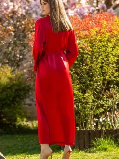 100% Seide Morgenmantel lang LAURIAN Marjolaine