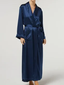 100% Seide Morgenmantel lang GIGLIOLA von Vivis