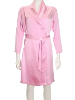 100% Seide Morgenmantel LONDON uni kurz von Nightdreams