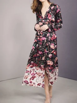 100% Seide Morgenmantel ROSES von Eva B. Bitzer